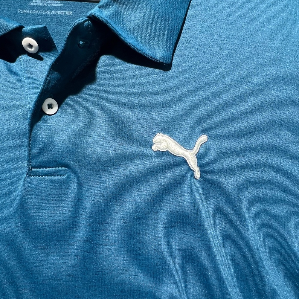 Puma Men's Blue Polo Shirt - Picture 2 of 7